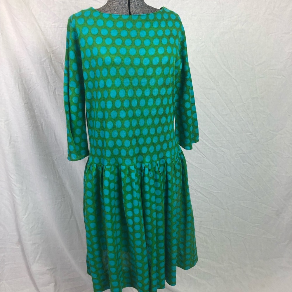 70’s Drop Waist Polka Dot Dress Vintage